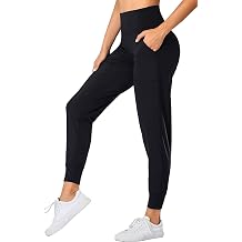 Oalka Womens Joggers High Waist Yoga Pockets Sweatpants Sport Workout Pants
