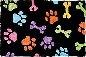Jellybean Modern Indoor/Outdoor Paws & Bones Rug for Home Comfort