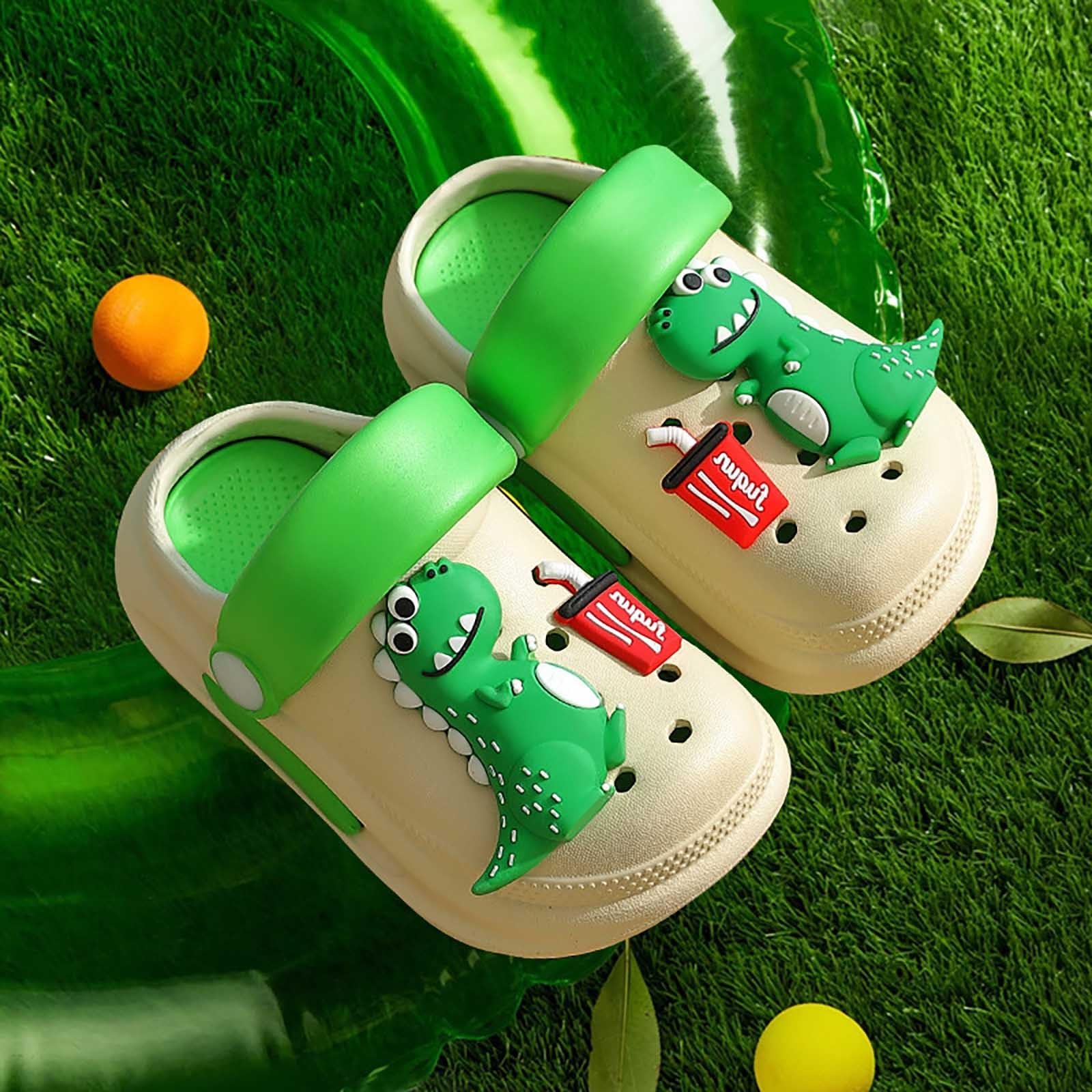 Zoccoli Bambino Bambina Sabot Mare Spiaggia Ciabatte Piscina Gomma Sandali Cartoon Dinosauro Pantofole Bagnetto Casa Giardino Leggere Antiscivolo