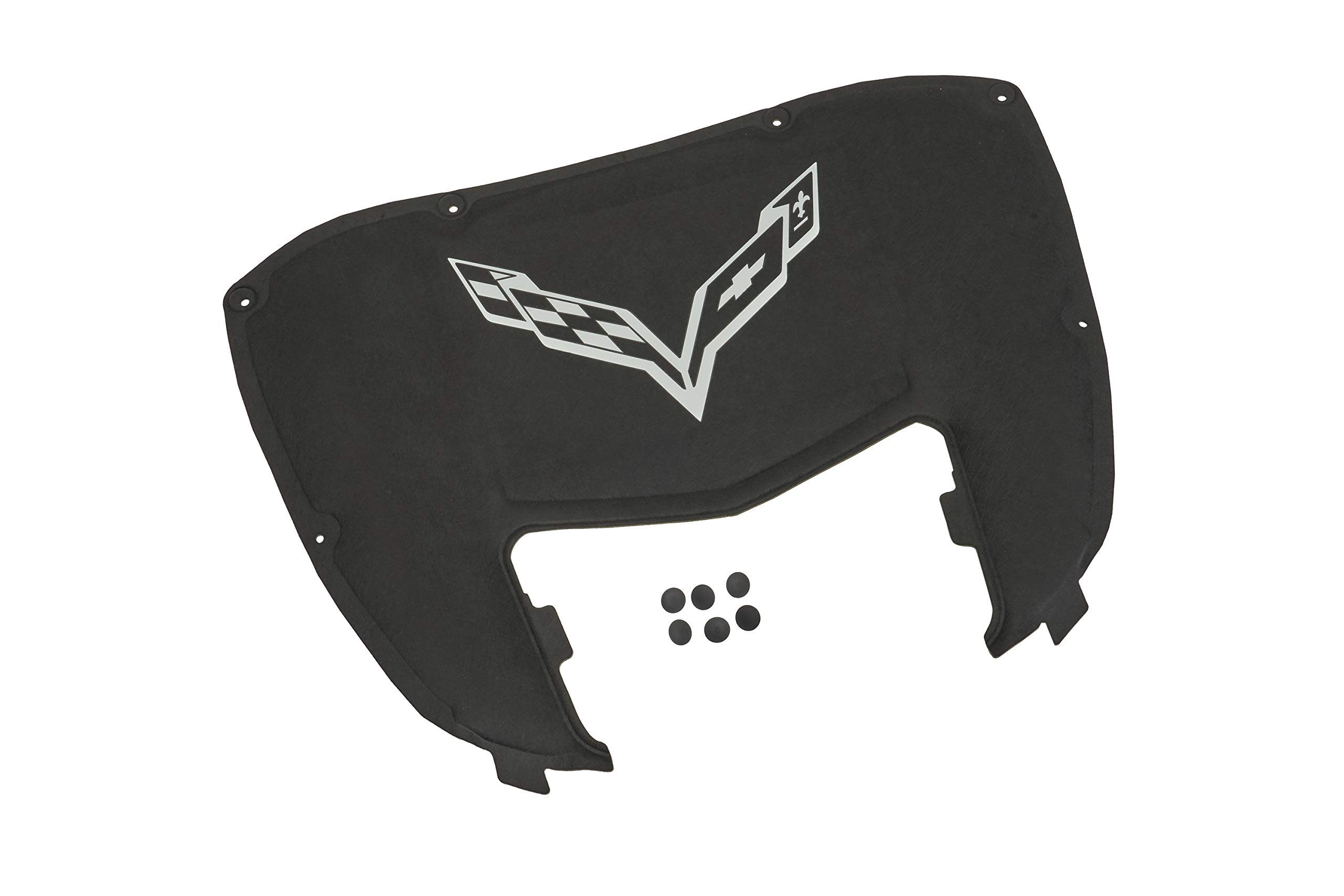 Photo 1 of GM Accessories 23489882 Underhood Liner in Black with Crossed Flags Logo