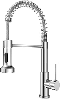 VOXON Kitchen Tap, Spring Kitchen Sink Mixer Taps, Commercial Faucet Single Handle Lever, High Arc Swivel 360° with 2 Spray Modes, S304 Stainless Steel Single-Lever Spring Water Tap