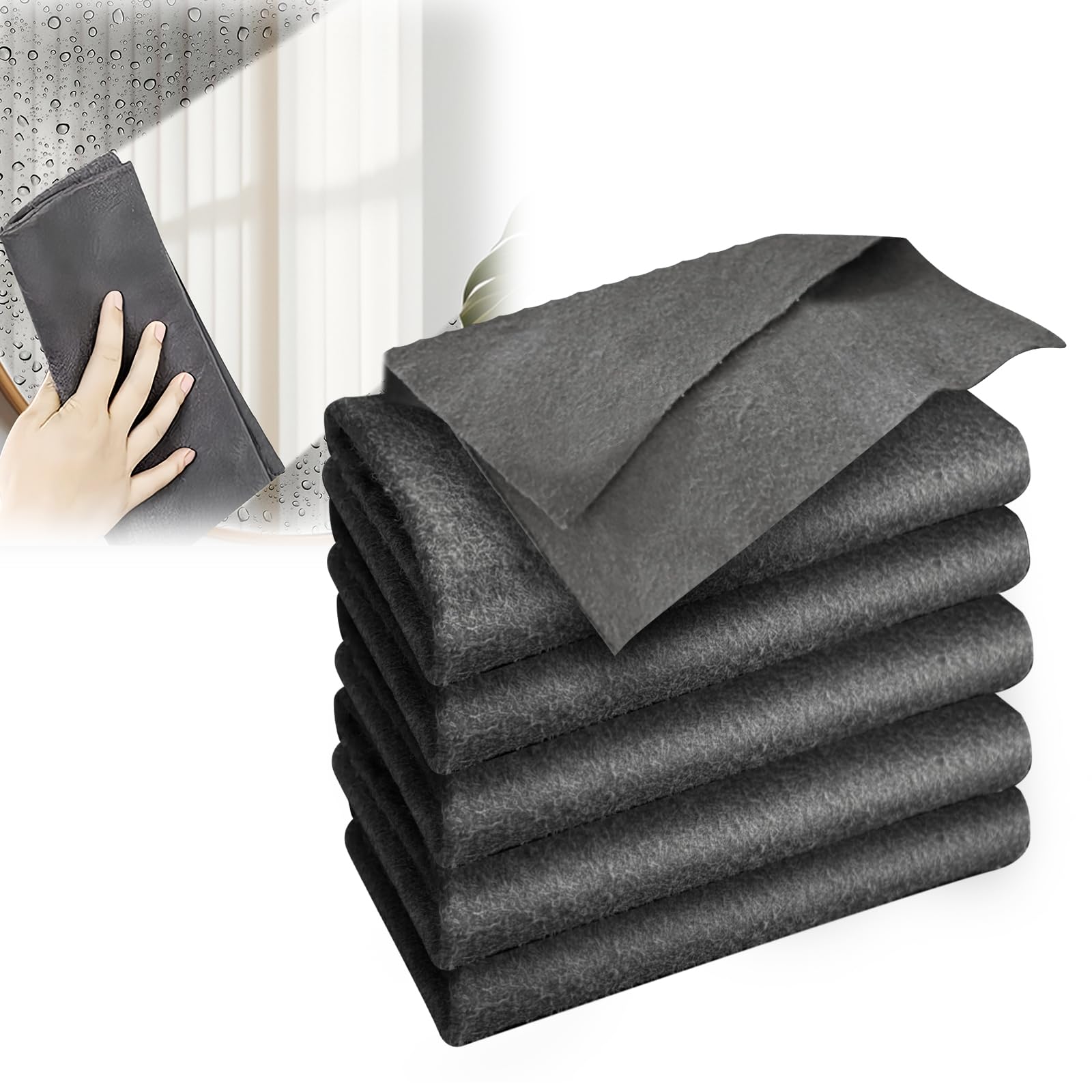 Thickened Magic Cleaning Cloth, Reusable Magic Cleaning Cloths for Glass, Streak Free Microfiber Magic Cleaning Cloth Reusable Rags for Kitchen, Windows, Mirrors, Cars (5)-image-40