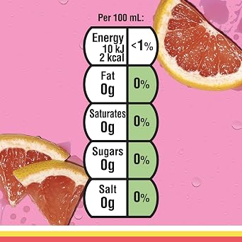 Sparkling Ice Pink Grapefruit Flavoured Sparkling Water, 500ml, 6 Bottles, No Added Sugar
