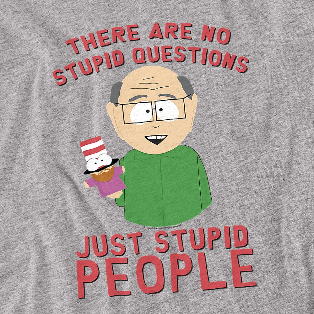 LOGOVISION South Park No Stupid Questions Unisex Adult T-Shirt, No Stupid Questions, Medium