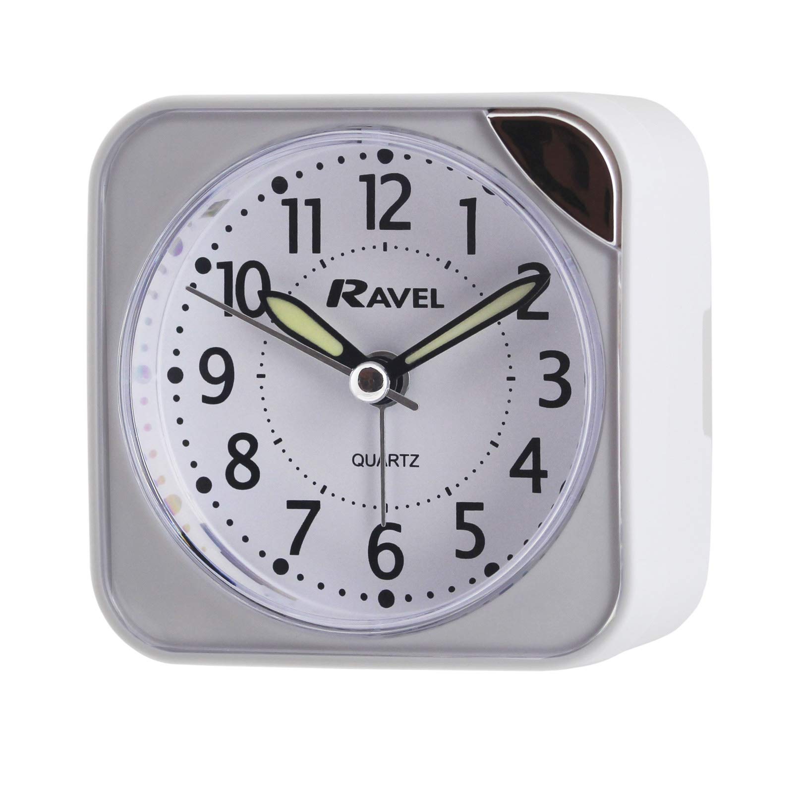 Ravel - Albany Travel Quartz Alarm Clock - White