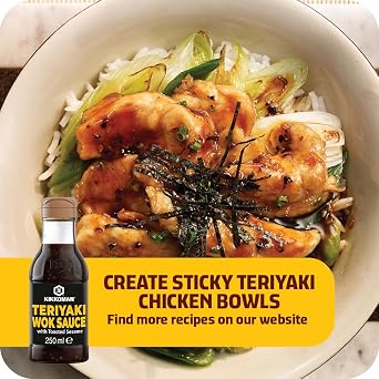 Kikkoman Teriyaki Stir Fry Sauce with Toasted Sesame, 250 ml, Pack of 6