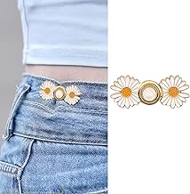 TAGPR Adjustable Waist Buckle for Loose Jeans Pants Pearl Detachable Instant Button Pins Tightener Fit Skirt Robe Tightening Extender Skirts Jean Teddy Clips