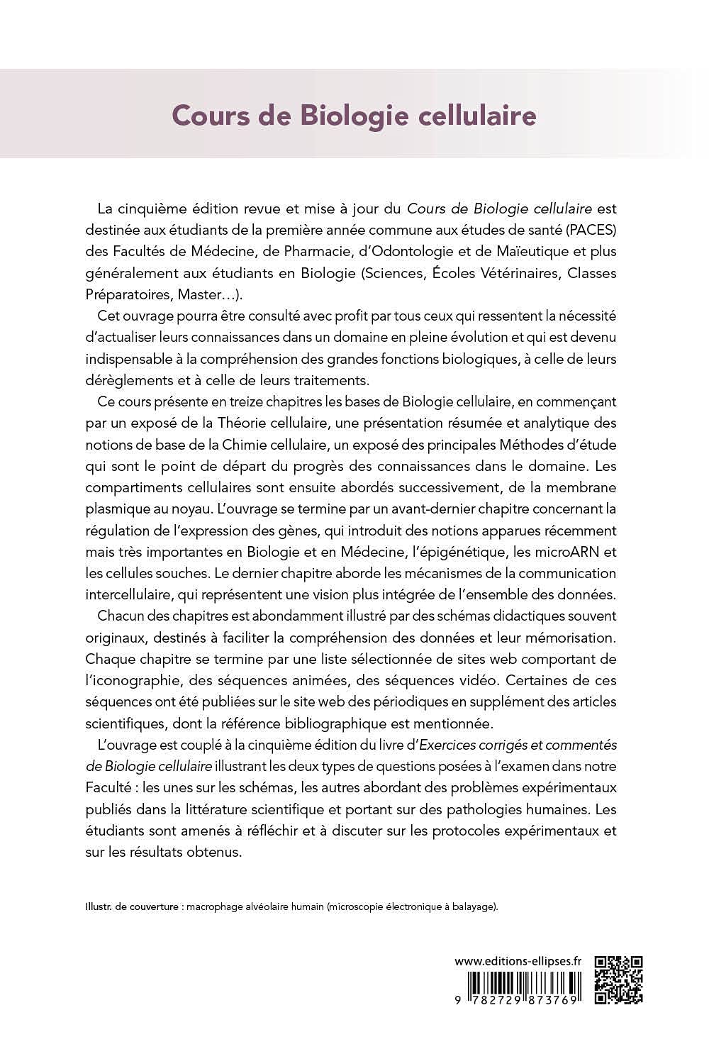 Cours de biologie cellulaire
