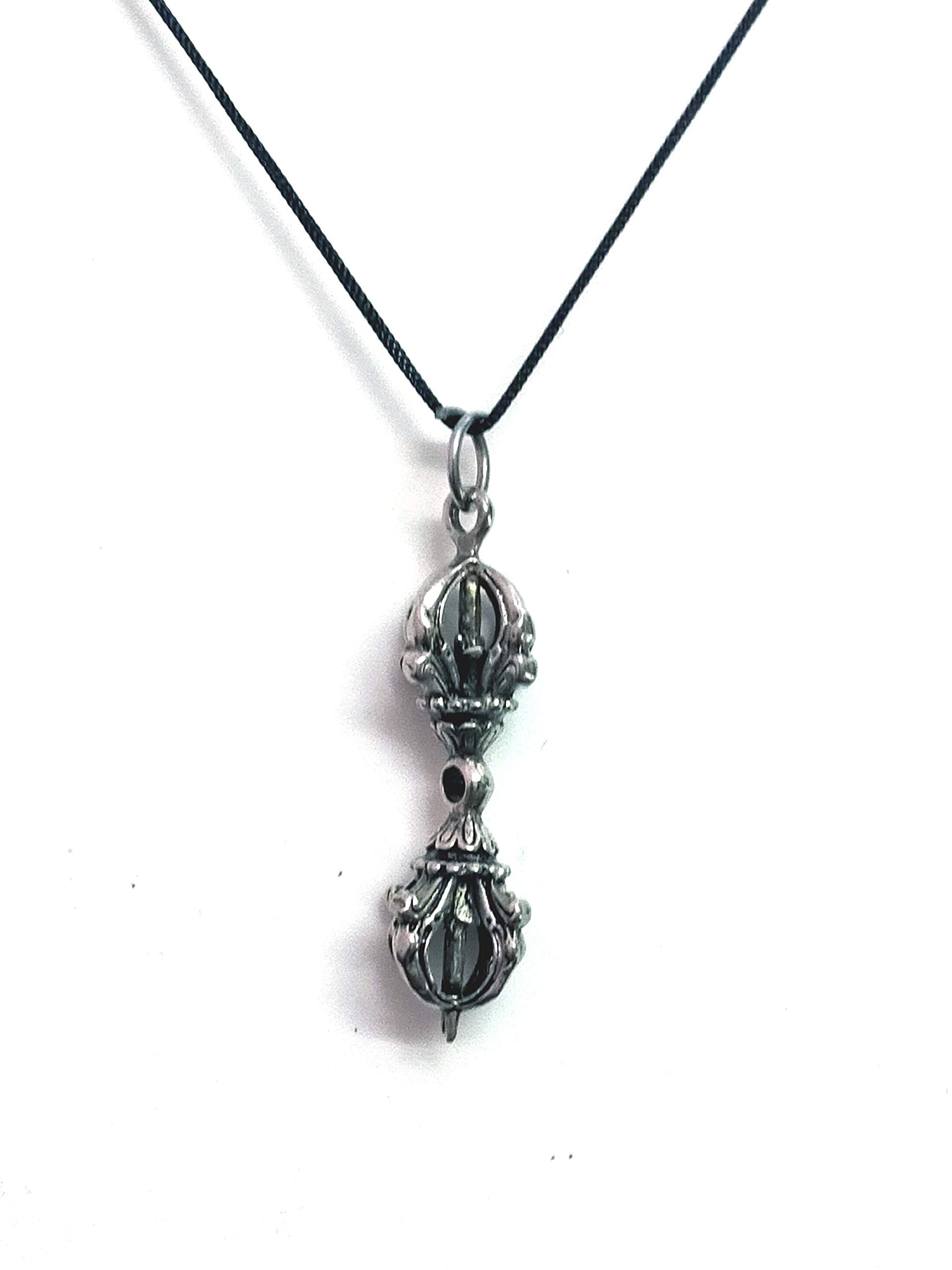 Tibetan Nepali Lucky Charm Vajra Dorje Metal Pendant for Men & Women-image-7