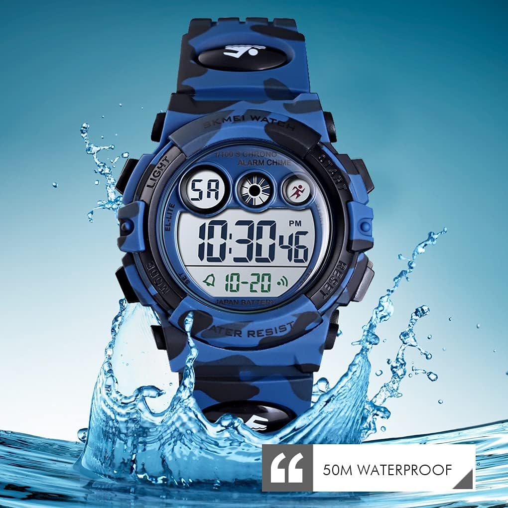 CakCity Kids Watches Digital Sport Watches for Boys Girls Outdoor Waterproof Watches with Alarm Stopwatch Military Child Wrist Watch Ages 5-10 : Sports & Outdoors