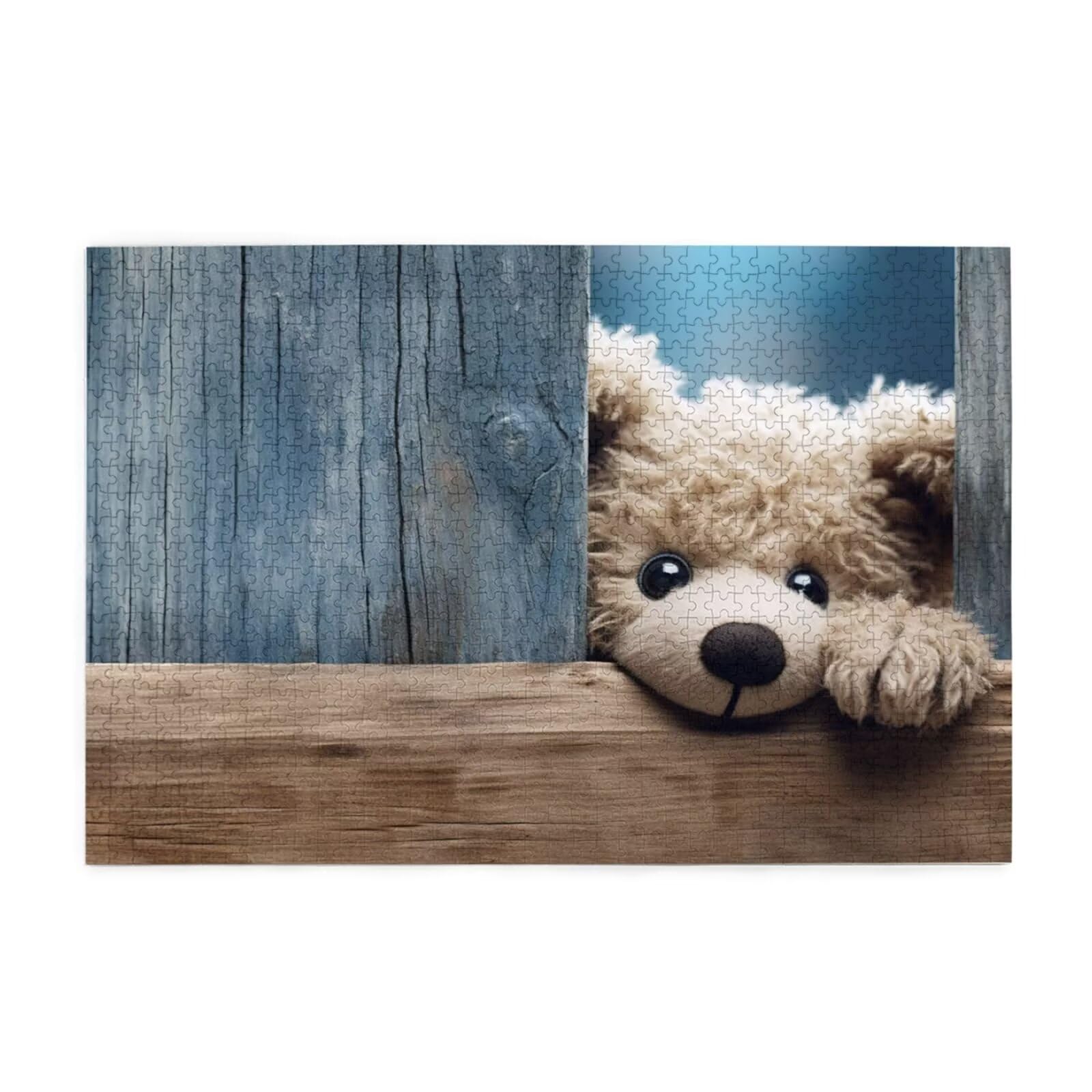 Puzzle 2000 Teile, Puzzle Erwachsene, Holzpuzzle Landschaft Impossible Jigsaw, Clevere Rätsel, Farbe Jigsaw mit Geschenkbox Verpackung for Room Decor, Geschenke für Frauen Kleiner Bär 100x70cm p-1686