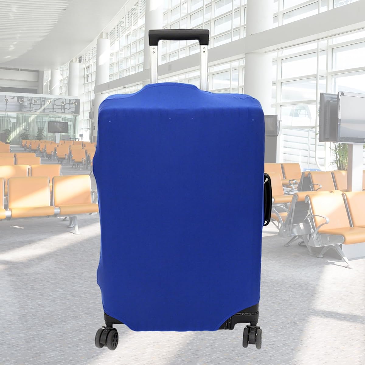 Elastic Luggage Cover L Size (26-28 Inch) Blue – Stretch Suitcase Protector for Travel | Luggage Covers for Suitcase TSA Approved