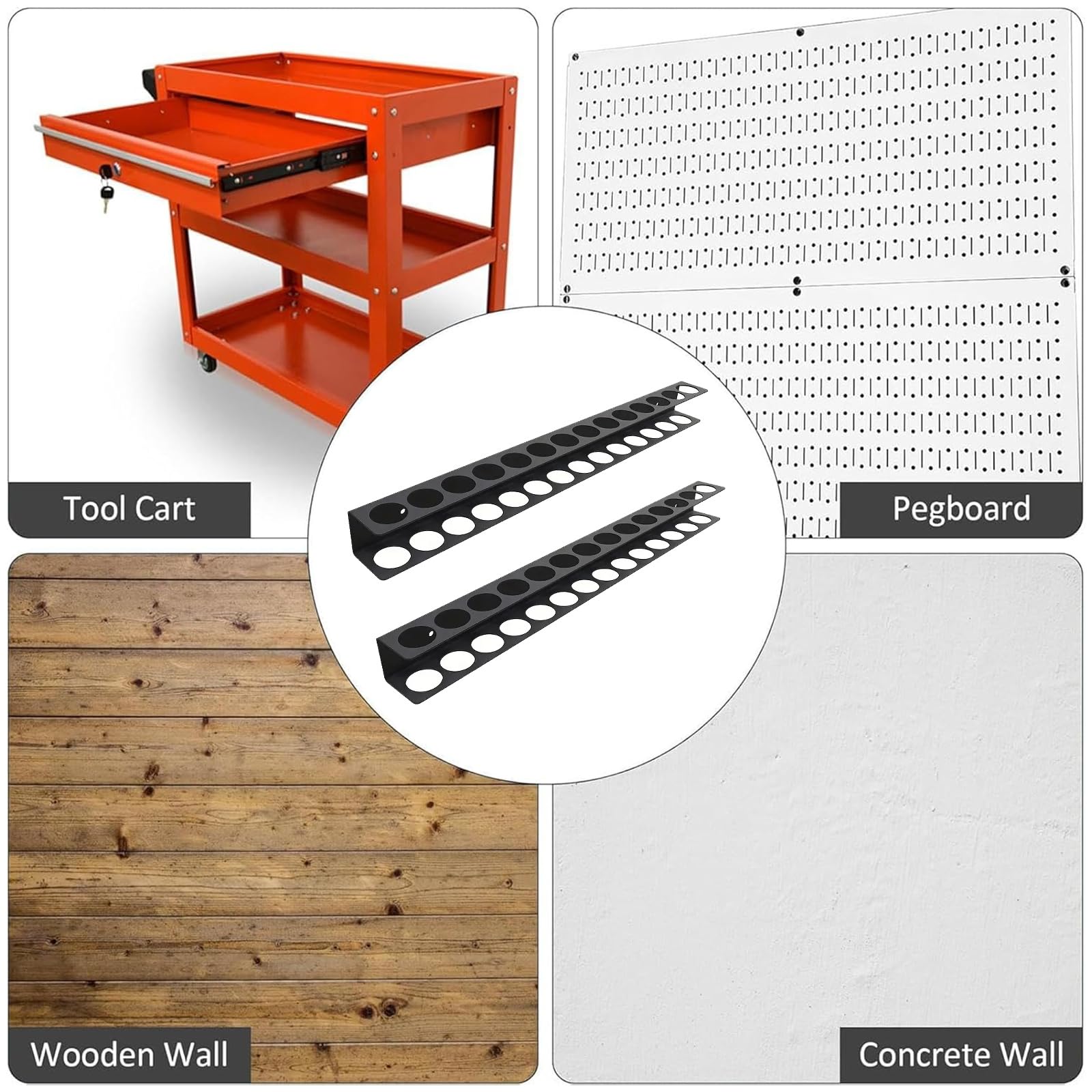 Organizer per Cacciaviti,2 Pezzi Supporto per Cacciavite,Organizer per Utensili Manuali,Rack per Cacciaviti,Organizzatori e Stoccaggio di Utensili Manuali per Officina,per Garage