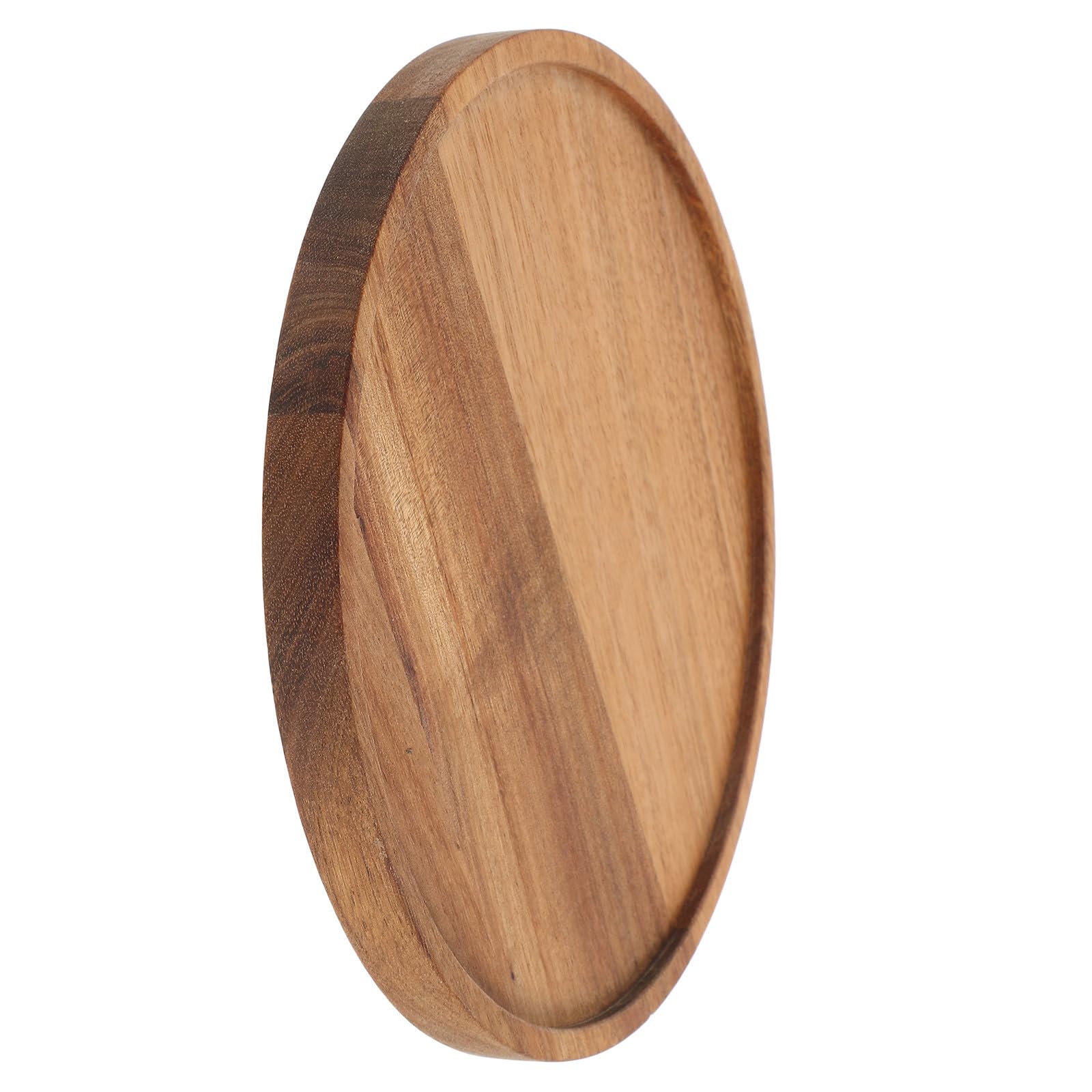 Bandeja giratoria de madera con diseño vintage HOUDERCO redonda de alta calidad