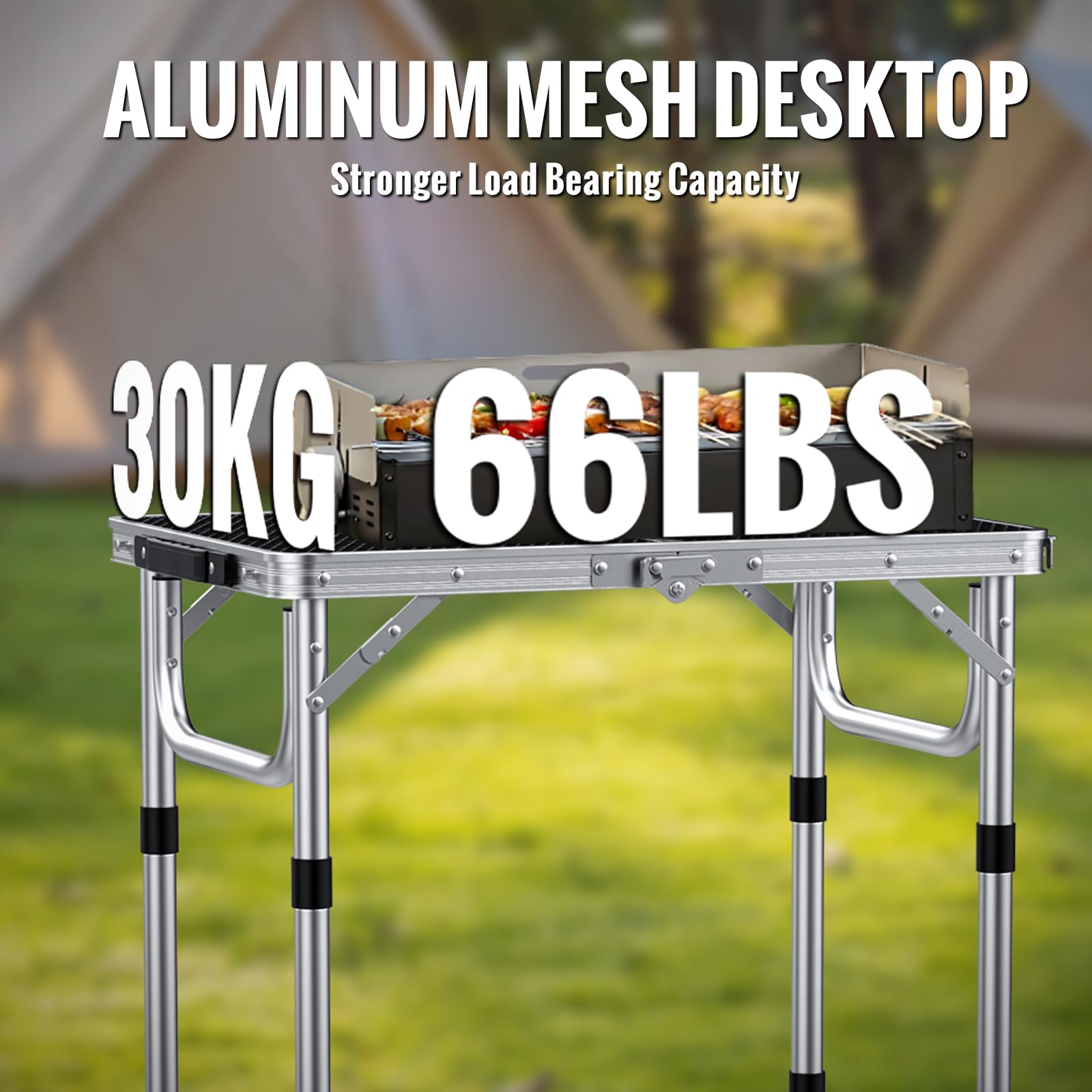 Camping Grill GARLLEN Grilltisch Klappbar, 87x40cm  Produktbild-Vorschau 9