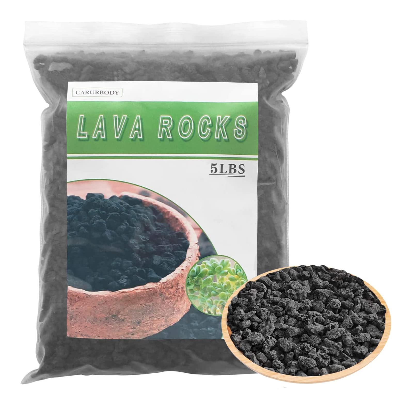 Amazon.com : CARURBODY Black Lava Rocks for Plants -100% Pure