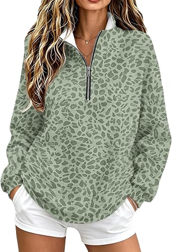 Leopard Sweatshirt for Women Cheetah Print Comfy Fall Sweatshirt Trendy