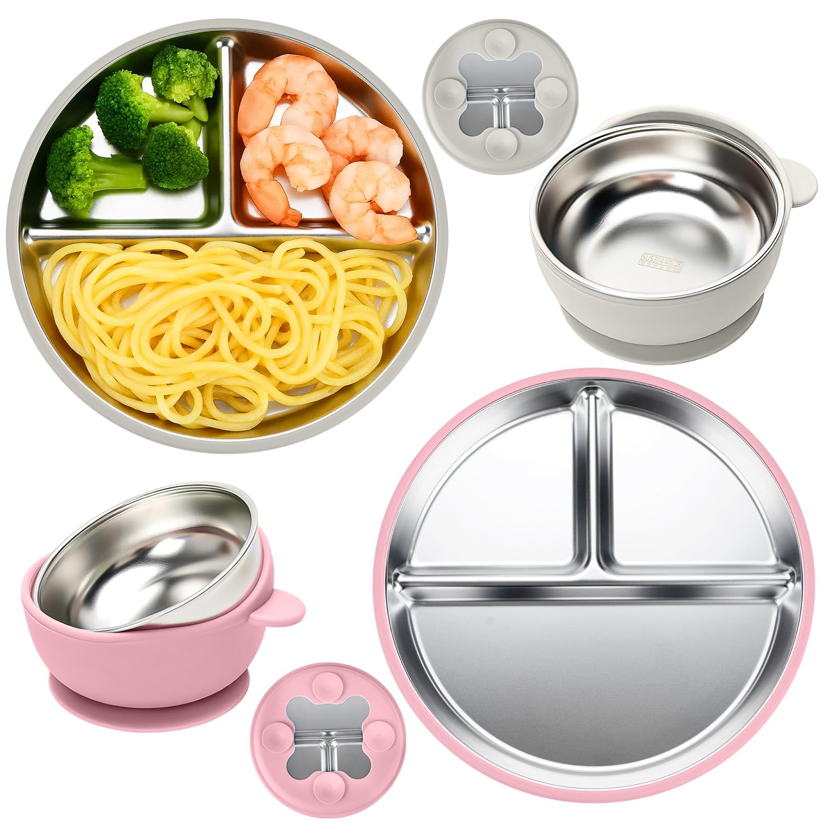 Stainless Steel Baby Feeding Set, Dishwasher Safe Toddler Utensils