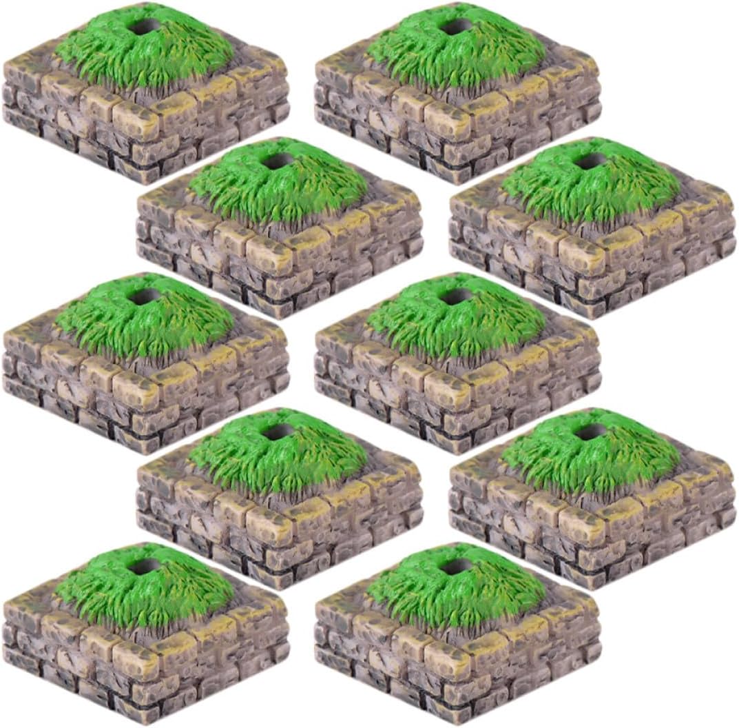 10Pcs Simulation Tree Altar Base Miniature Trees with Base