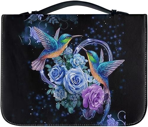 Funda de piel sintética con diseño floral para colibrí, funda de la Biblia de tamaño pequeño para niñas y mujeres, bolso protector de las Escrituras disponible en Yaxa Venezuela
