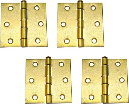 QCAA Square Door Butt Hinge, Heavy Gauge, Swaged, Loose Pin, 2-1/2"x2-1/2"x2.0mm
