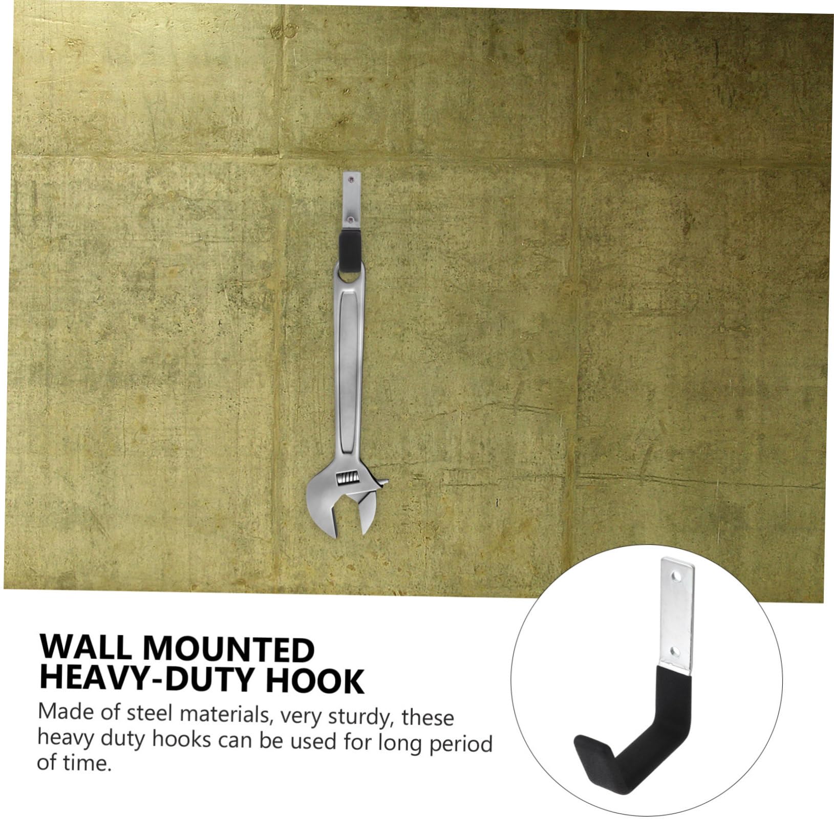 EXCEART 4 Set Ganci Da Garage Da Ganci Per Utensili Da Giardino E Attrezzature Organizer Murale Per Garage E Officina Facili Da Installare E Resistenti 2 Pezzi*4