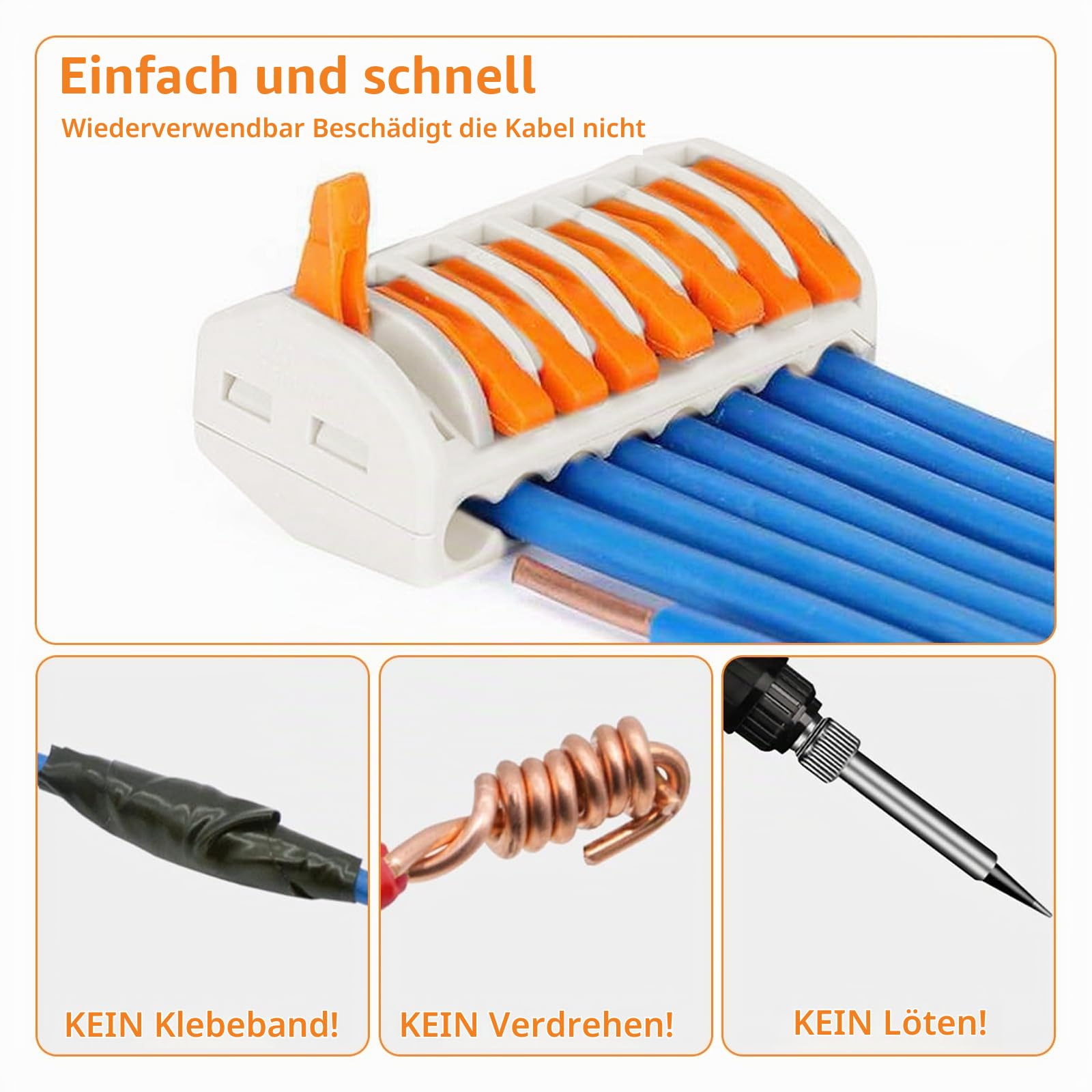 Lüsterklemme 2/3-polig mit Hebel Verbindungsklemme, Steckklemme, Leuchtenklemme Lüsterklemme 2/3-polig mit Hebel Verbindungsklemme, Steckklemme, Leuchtenklemme