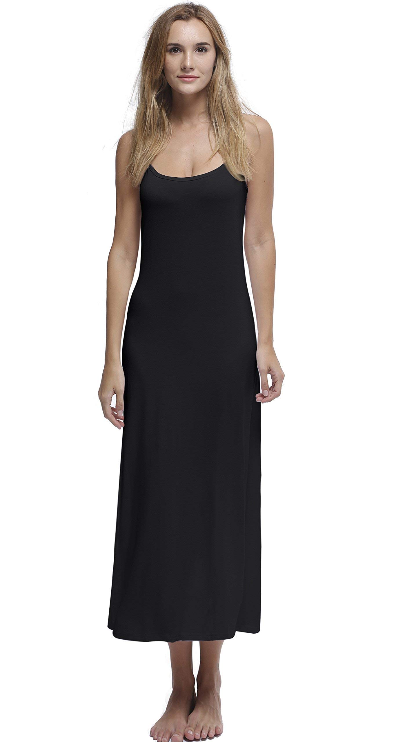 Donne Pieno Cinghie Sexy Vestito Lungo Completa Cami Slip Abito Senza Maniche Cami Cami Da Notte