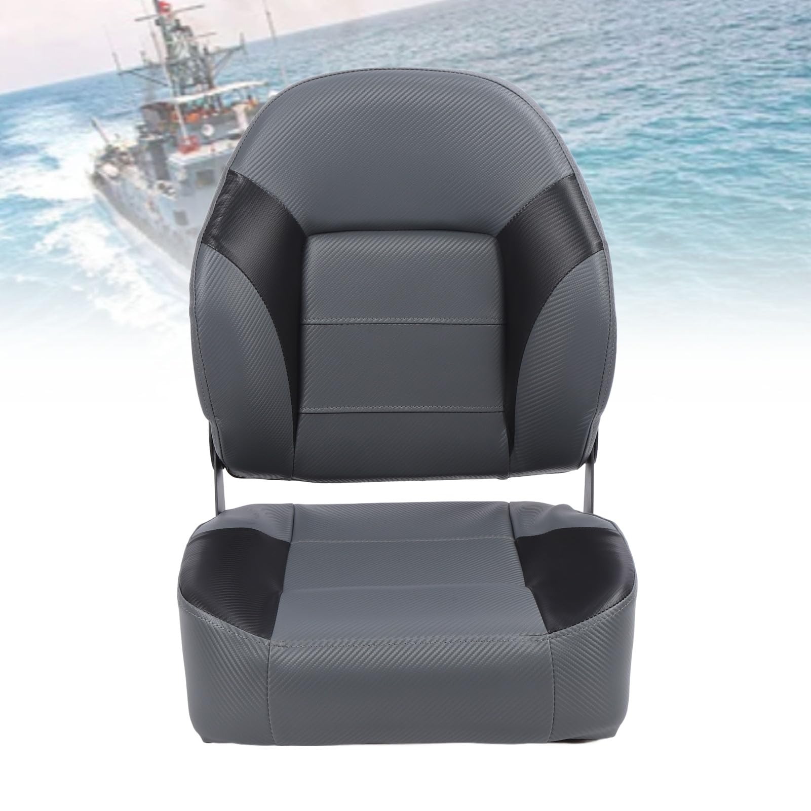 Generic Sedile Capitano Caccia, Comodo, Resistente Al Sole, 2 Pezzi, Resistente All'acqua, con Schienale per, Barche Pesca