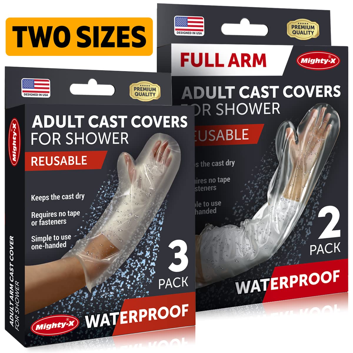 Buy MightyX 100 Waterproof Cast Cover Arm 2 sizes Bundle Reusable