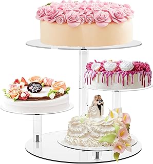 YestBuy Cupcake Stand, Round Cake Stand, 4 Tier Cupcakes and Cakes Comb ...