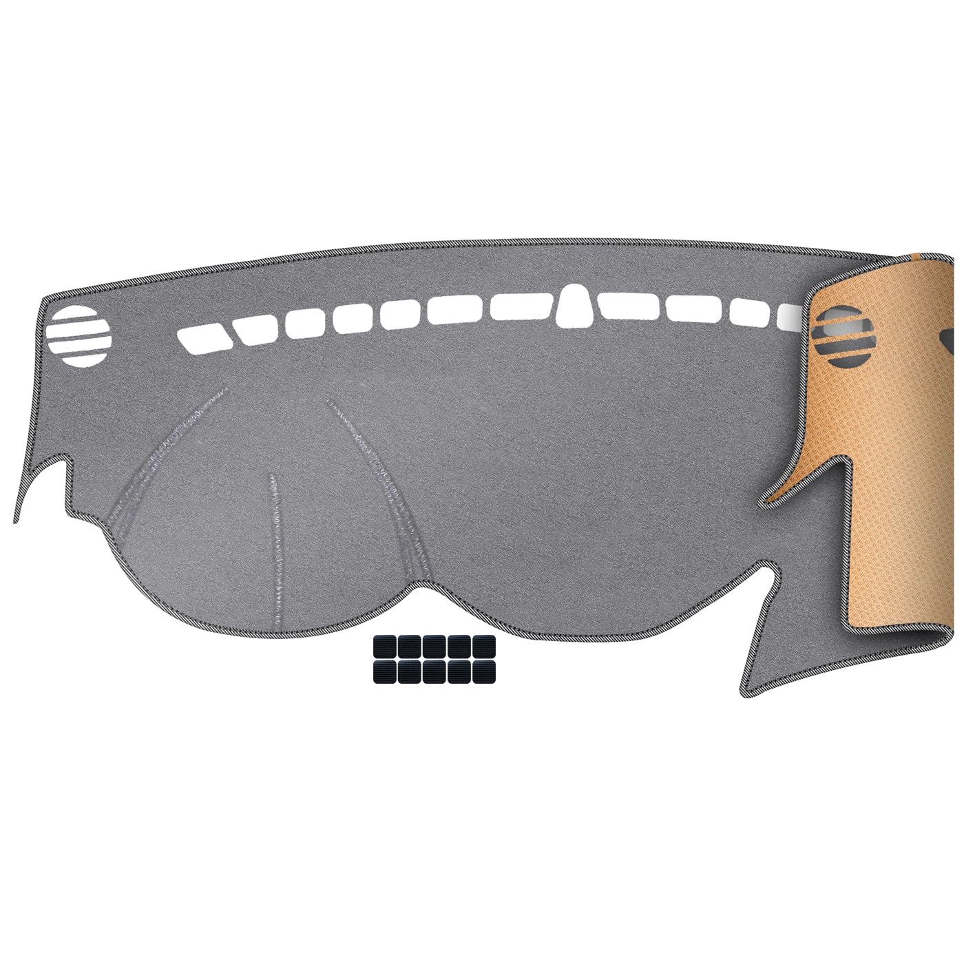 Dash Cover Fit for Hy-undai Sonata 2011-2014, Hybrid 2015 (W/o HUD Models) | Anti-Glare, Sun Protection, Dustproof, UV-Proof | Dashboard Covers Interior Car Accessories,GreyGlobal Recycled StandardRecycled Claim Standard 100Global Recycled StandardGlobal Recycled Standard