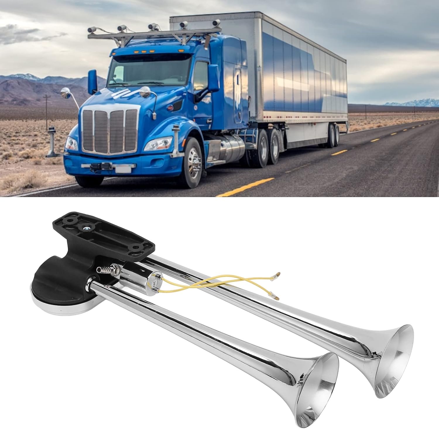 Train Horn, Car Air Horn Anti Vibration Loud Sound Quality Simple Installation for Cars Trucks