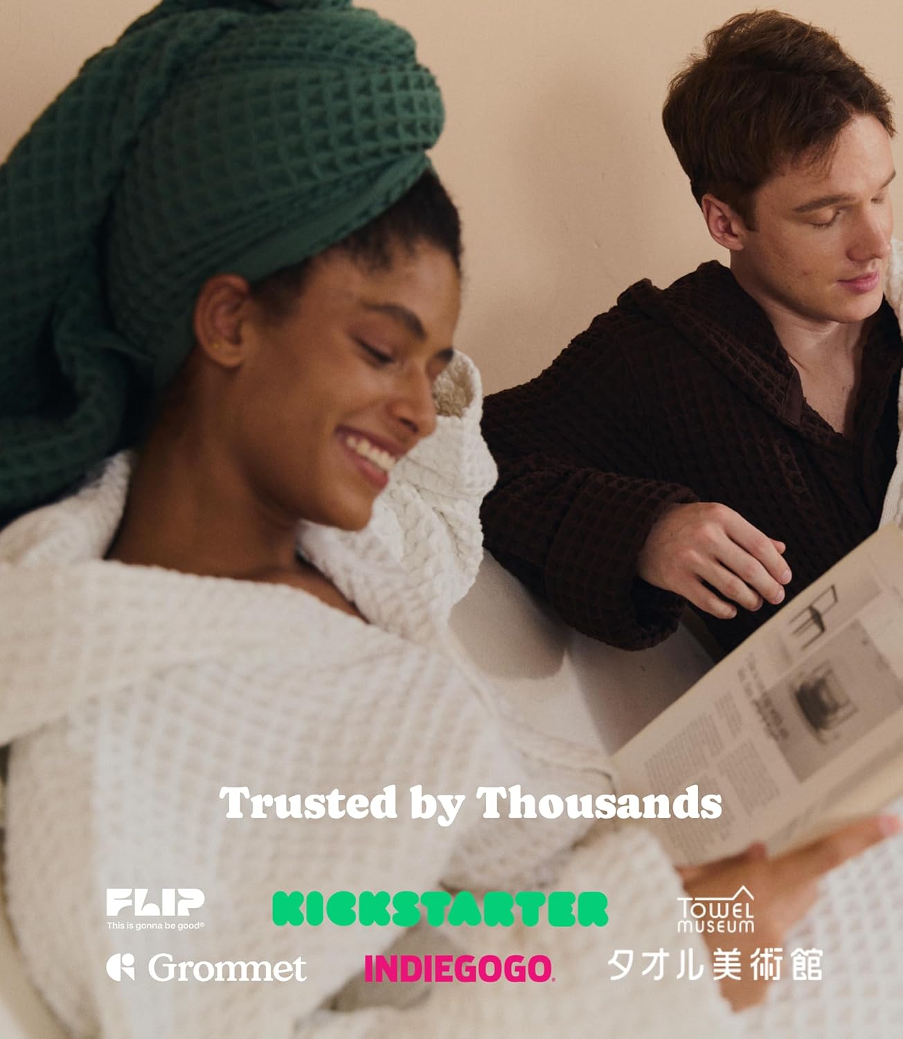 Luxury Organic Japanese Cotton Hotel & Spa Waffle Bathrobe for Men and Women (Hooded/Kimono) - Image 2