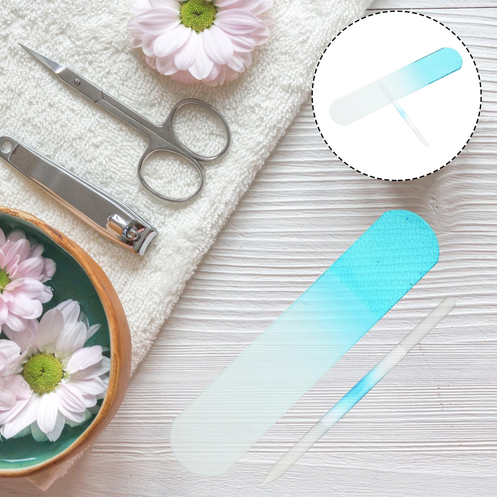 Healvian 6stücke Glasnagelfeilen Zylindrische Nagelfeilen Für Dicke Nägel Sanftes Feilen Für Natürliche Nägel Für Männer Und Frauen Perfektes Nagelpflege Zuhause Salon