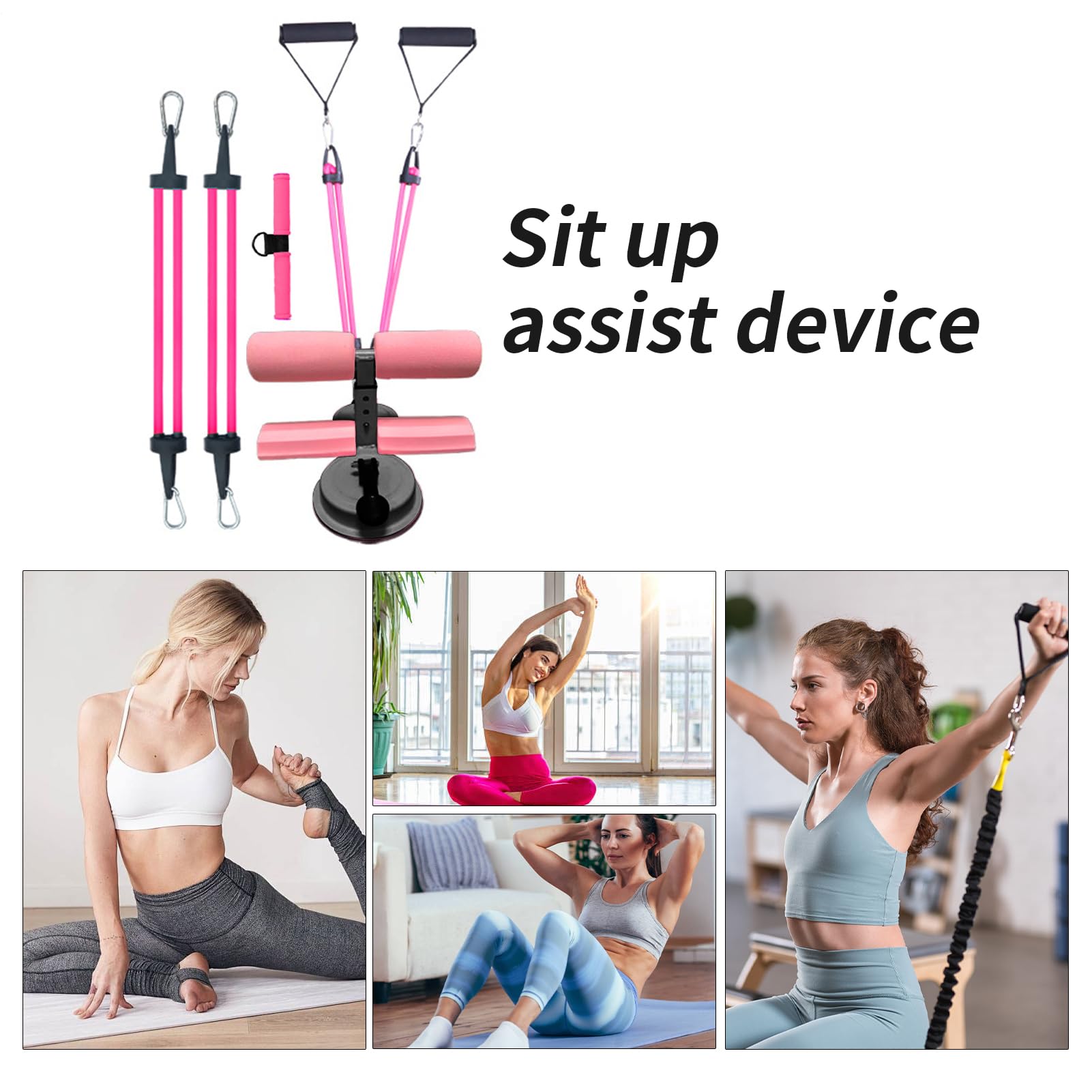 Mainteneur de Pieds pour Sit-Up - Exercice Abdominaux avec Ventouses - Aide d Exercice Multifonctionnel pour Abdominaux pour Adolescents Femmes Hommes