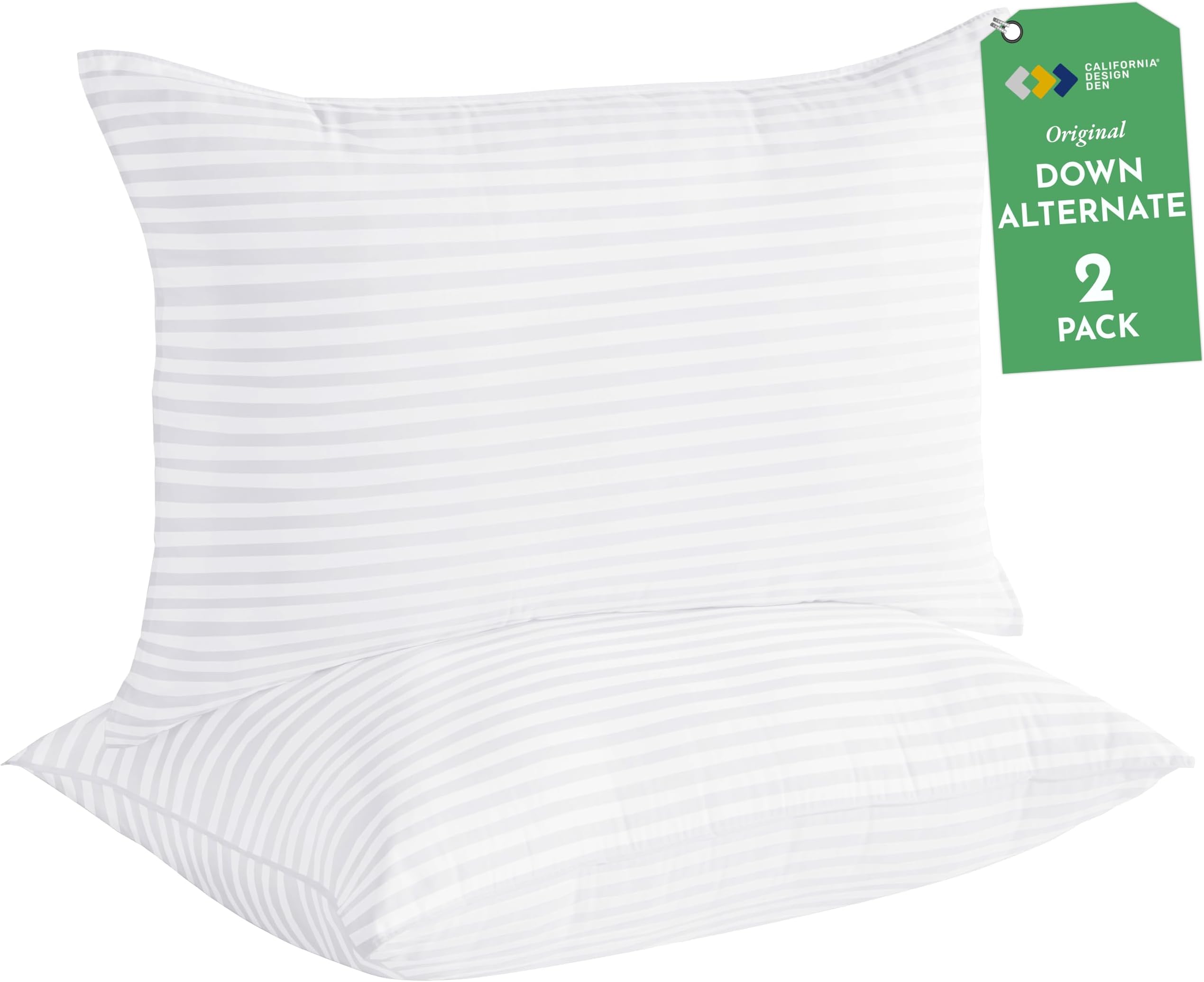 California Design Den 2-Pack Bed Pillows Standard Size Set of 2 for Sleeping, Cooling Luxury Hotel Pillows for Back, Stomach or Side Sleepers