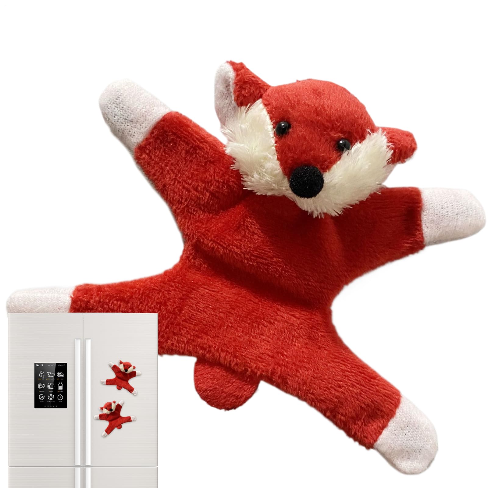 Fridge Magnets for Kids - Soft Plush Magnets Animal Characters for Learning and Play - Decorative Educational Magnetic Toys for Indoor Home School Travel Locker Metal Cabinets