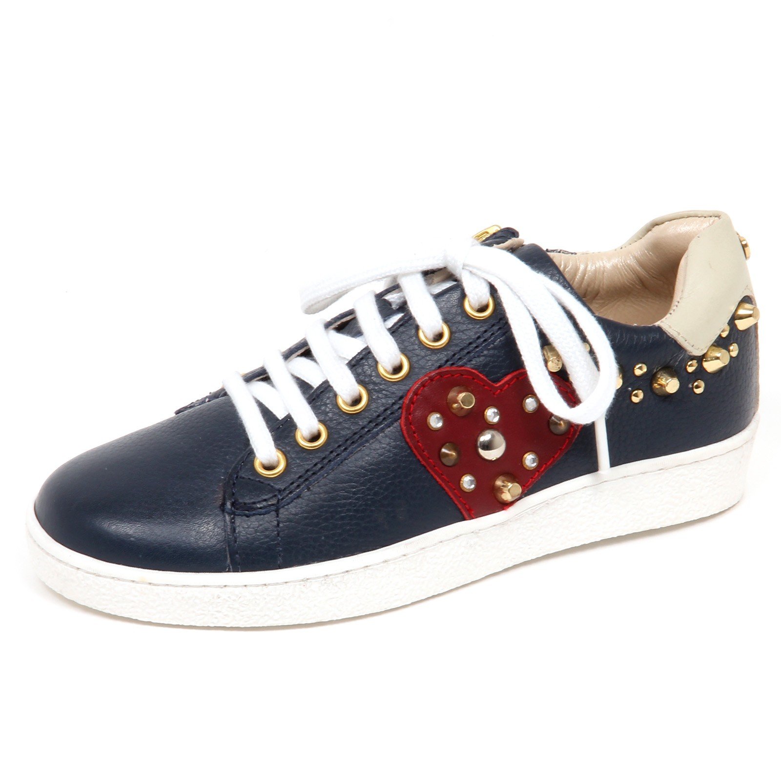 Chaussure bleue à lacets en cuir TWIN-SET design unique pour filles - 5
