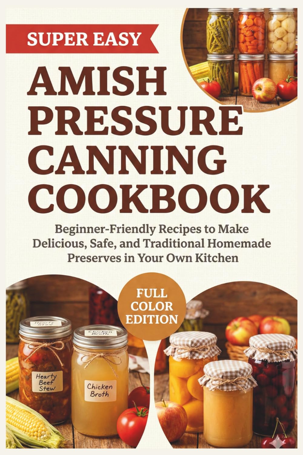 Amish Pressure Canning Cookbook: Beginner-Friendly Recipes to Make Delicious, Safe, and Traditional Homemade Preserves in Your Own Kitchen