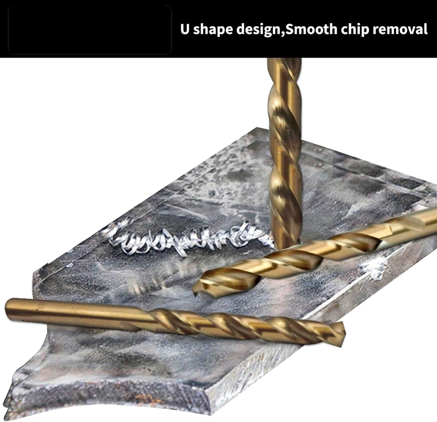 19 szt. Zestaw wierteł M35 5% wierteł kobaltowych HSS stal szybkotnąca Metal do stali nierdzewnej żelazo itp. 1.0-10mm x 0.5mm