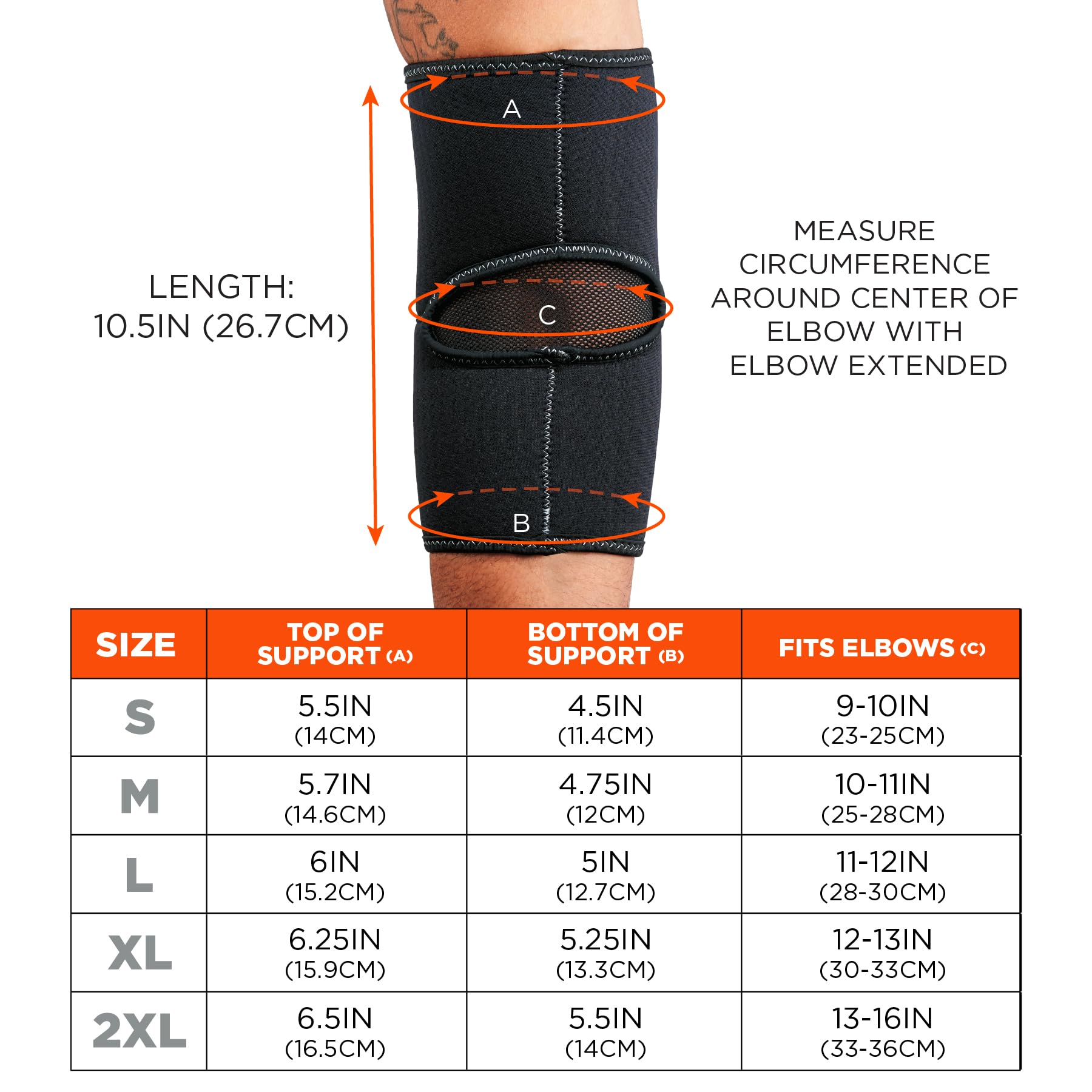 Ergodyne 650 - Manica gomito 16574 neoprene proflex