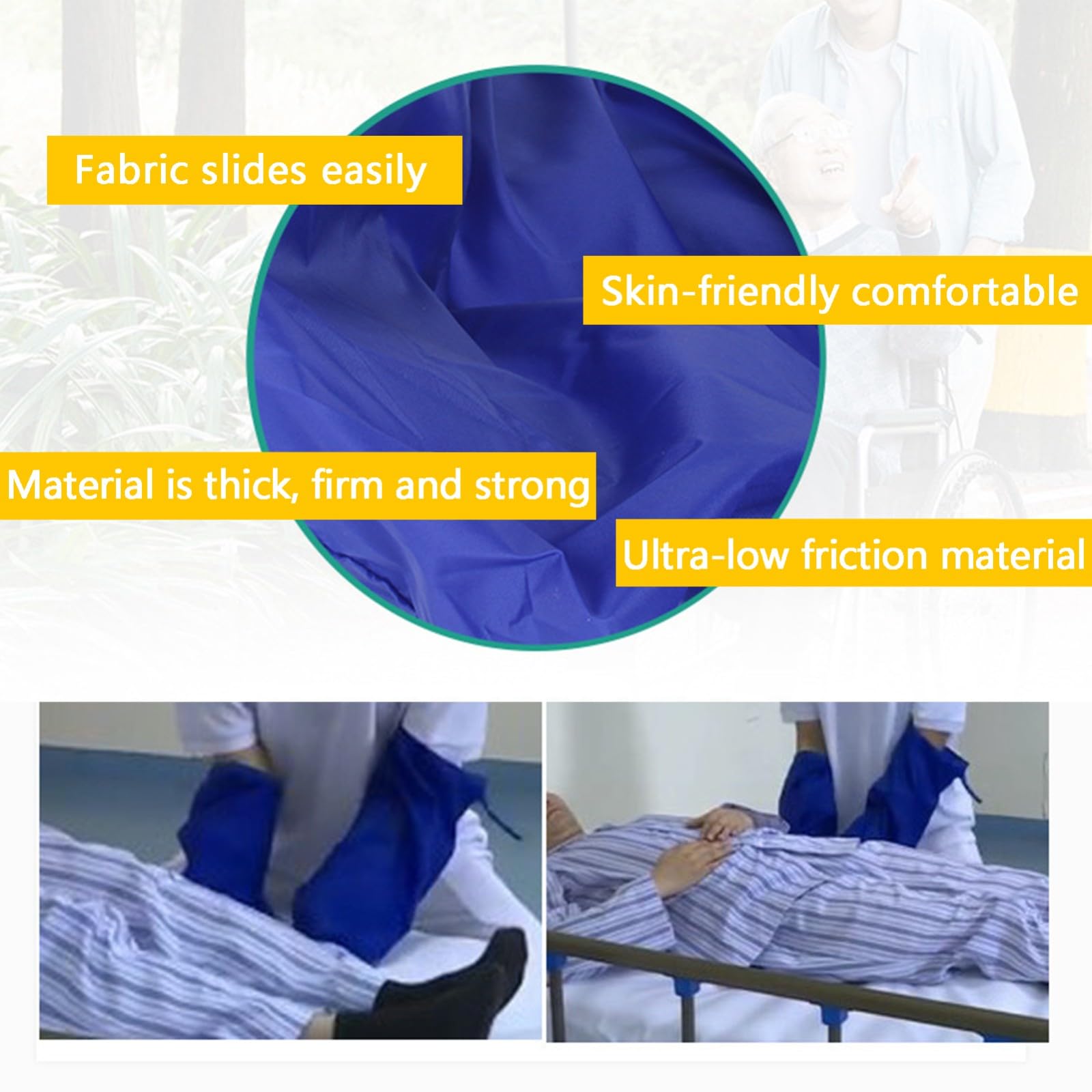 Transferhandschuhe, bewegliche Bettpflegelift Gleithandschuhe Reibungsarme Gleithandschuhe, Patiententransfer Handschuhe, behinderte Patiententransfer Gleithandschuhe Gleitblatt
