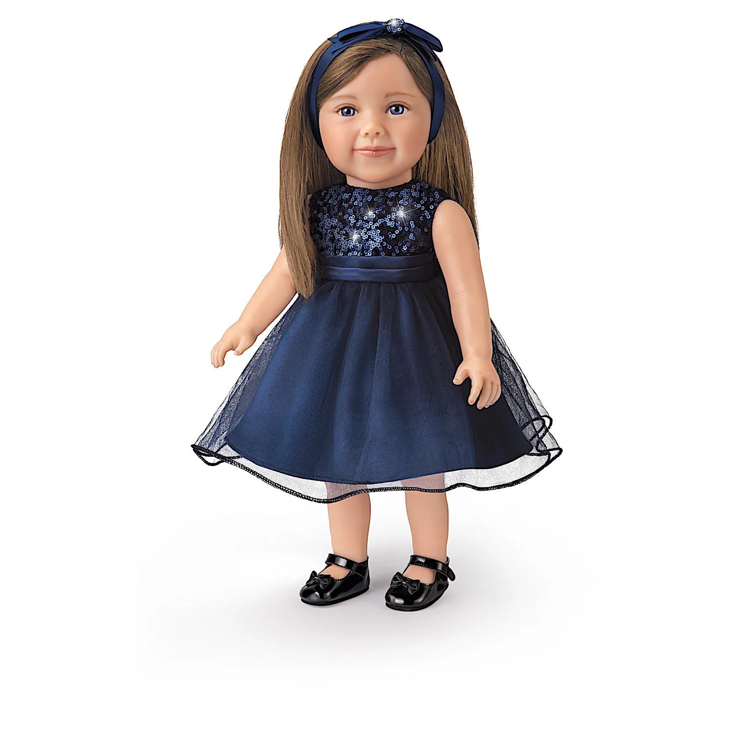 The Ashton-Drake Galleries Lucy's Big Adventures Child Doll and Accessory Set, 18-inch, with Designer Clothes and Accessories, 20 Pieces (Multi Color)