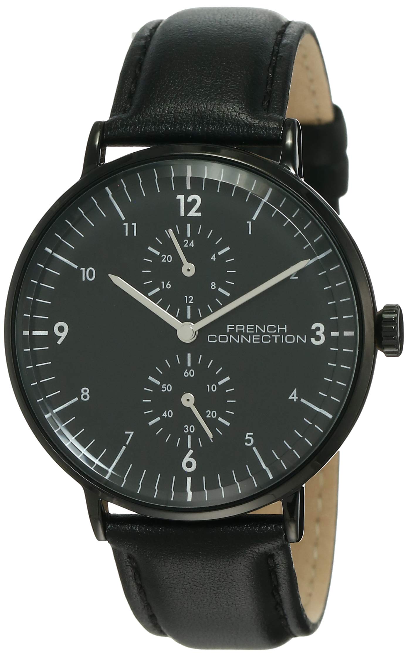 French Connection Leather Dress Analog Black Dial Mens Watch-Fc153B, Band_Silver (B08JM46PRW) Amazon Price History, Amazon Price Tracker