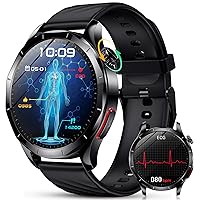 YUPENG 2026 Nuovo Smartwatch Uomo con ECG/HRV/𝐆li𝐜e𝐦ia/Acido Urico/Lipidi,1.43"
