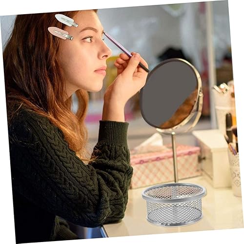 Miniatura 6 de CHILDWEET Soporte de clip de papel de malla metálica Cesta de almacenamiento de escritorio para suministros de oficina Práctico organizador de