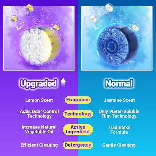 Miniatura 6 de Nunemosk Paquete de 68 limpiadores de inodoro, 44 pastillas limpiadoras de inodoros con 22 pastillas limpiadoras de tanque de inodoro con