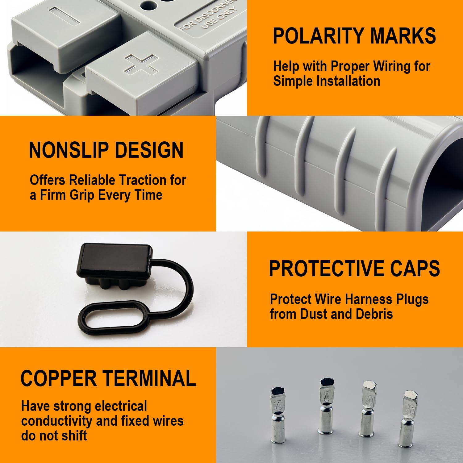 ANDCHIER 50A 6 Gauge Quick Connect Disconnect Handle Battery