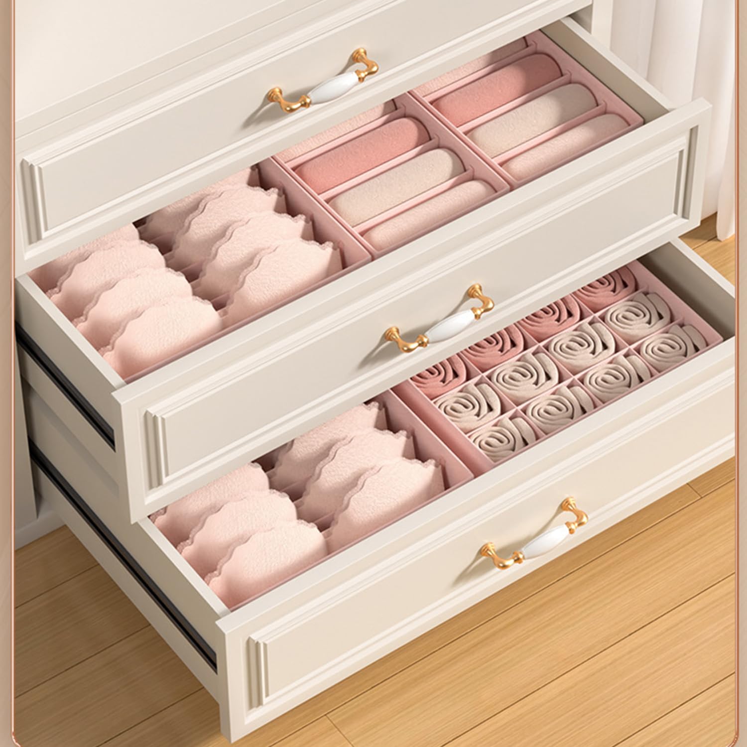 Organizer Per Cassetto Lingerie Pieghevole - 2 Set Divisori Per Reggiseni, Calze, Intimo - Foto 11